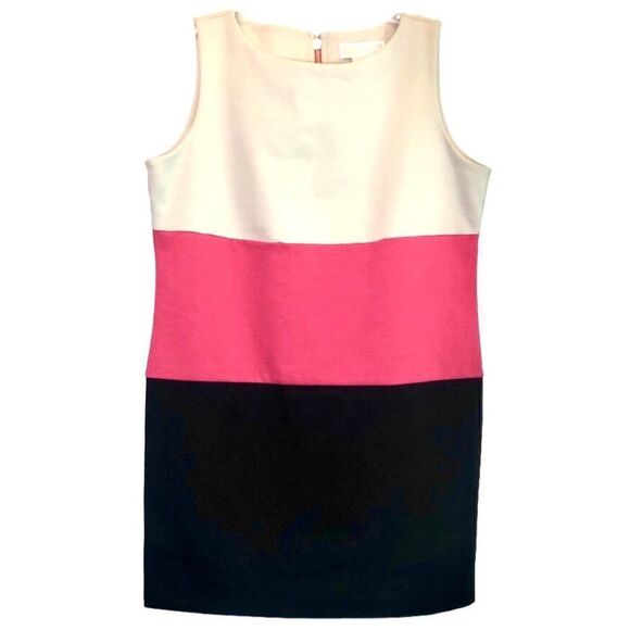 MICHAEL Michael Kors Colorblocked Dress in Cream/Hot Pink/Black Women’s 14P - Picture 2 of 7